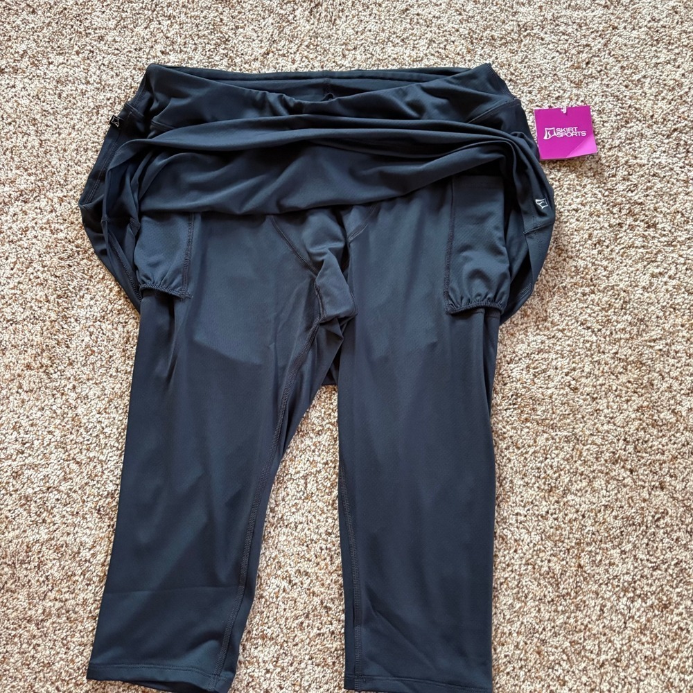 New! Skirt Sports Lotta Breeze Capri Skirt Women 1X Black Activewear Running - Picture 6 of 15